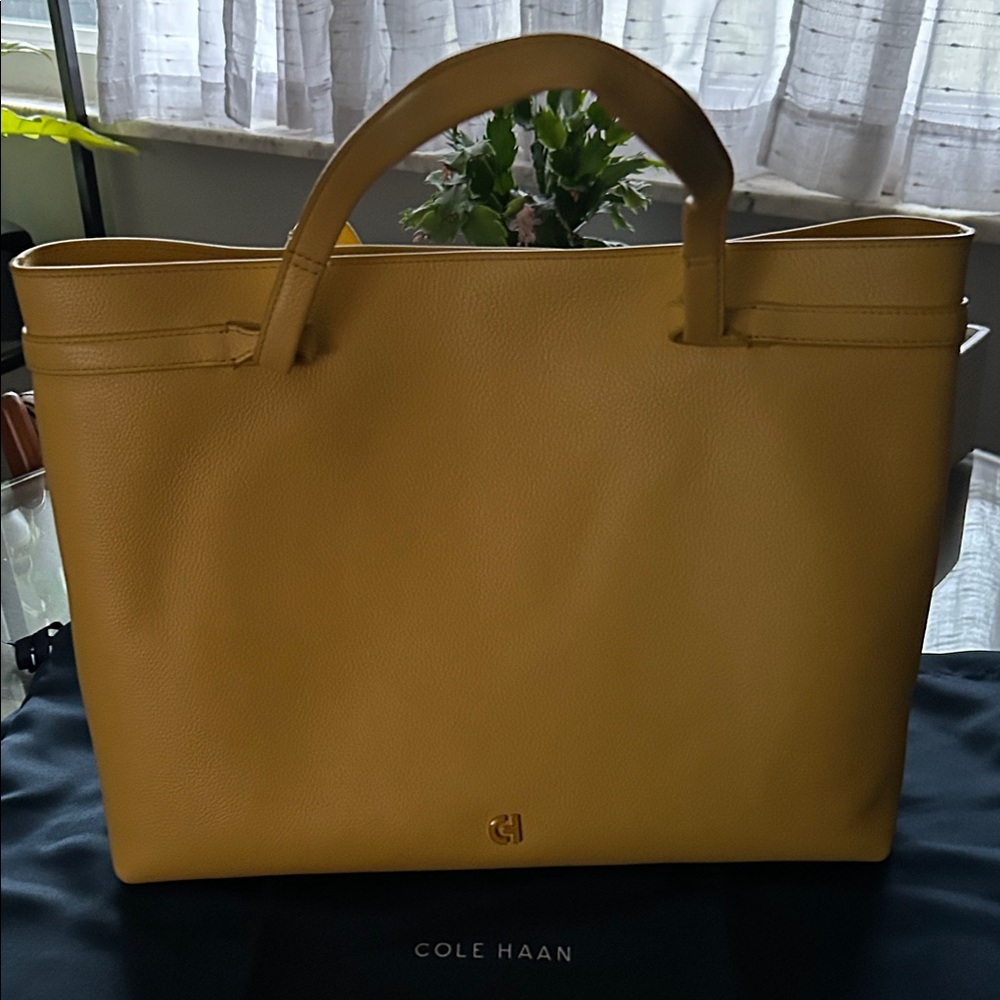 Cole Haan Mustard Leather Tote
